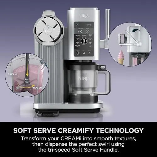 Ninja Swirl by CREAMi Soft Serve & Ice Cream Maker 13 Functions 2 Tubs