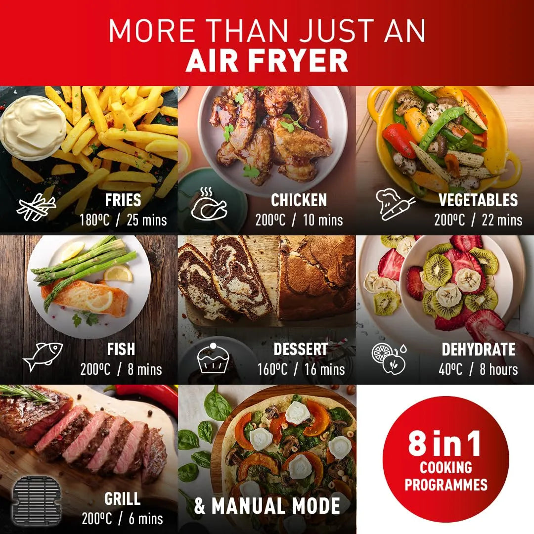 Tefal Easy Fry Dual Zone Digital Air Fryer 8.3 L 8-in-1