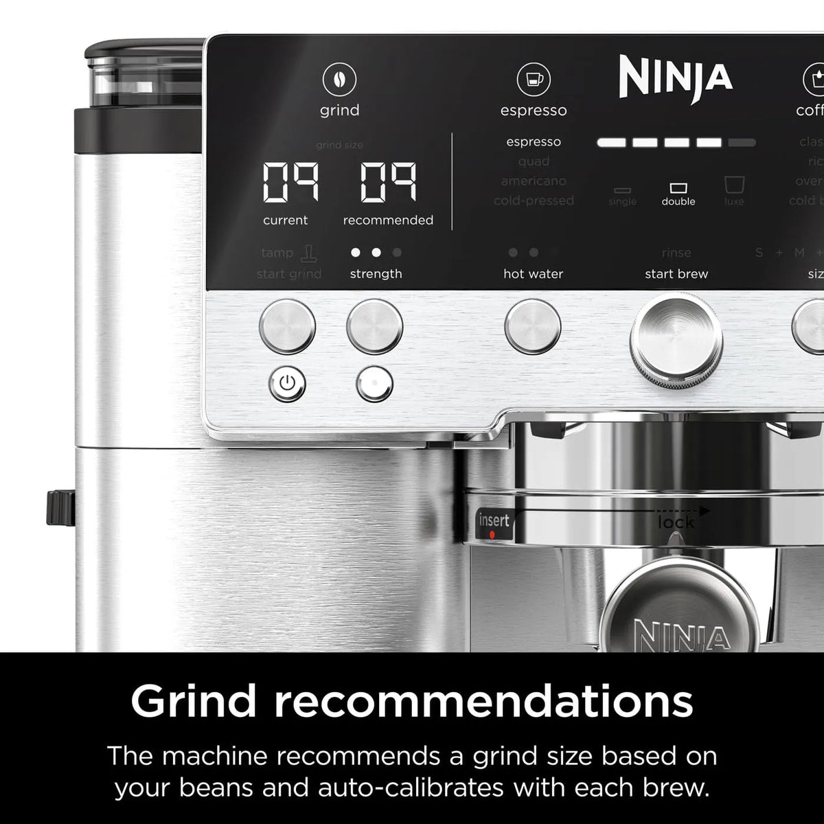 Ninja Luxe Premier 3-in-1 Coffee Machine Espresso, Latte & Cappuccino