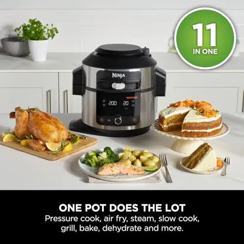 Ninja Foodi SmartLid 11-in-1 Pressure Cooker & Air Fryer Multi-Cooker 6L
