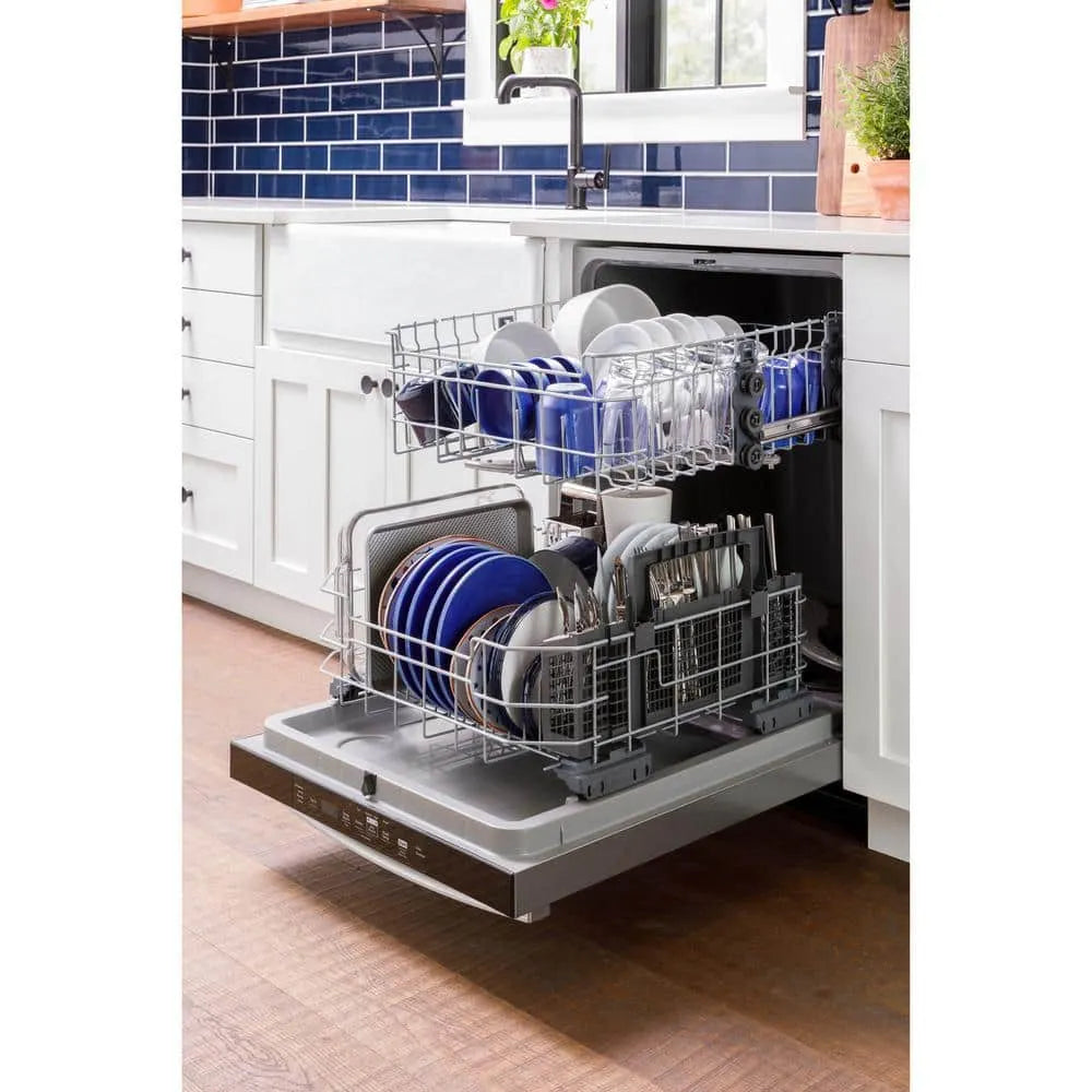GE 24 in. Fingerprint Resistant Stainless Steel Top Control Built-In Tall Tub Dishwasher with Dry Boost and 52 dBA