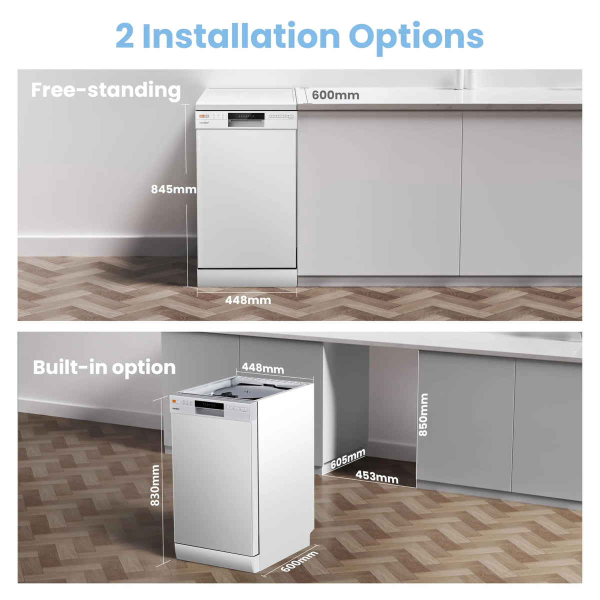 COMFEE' Slimline Dishwasher 45cm 10 Place Settings