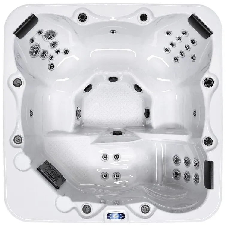 Luxuria Spas 6 – Person 55 – Jet Acrylic Rectangular Hot Tub with Ozonator in Mocha