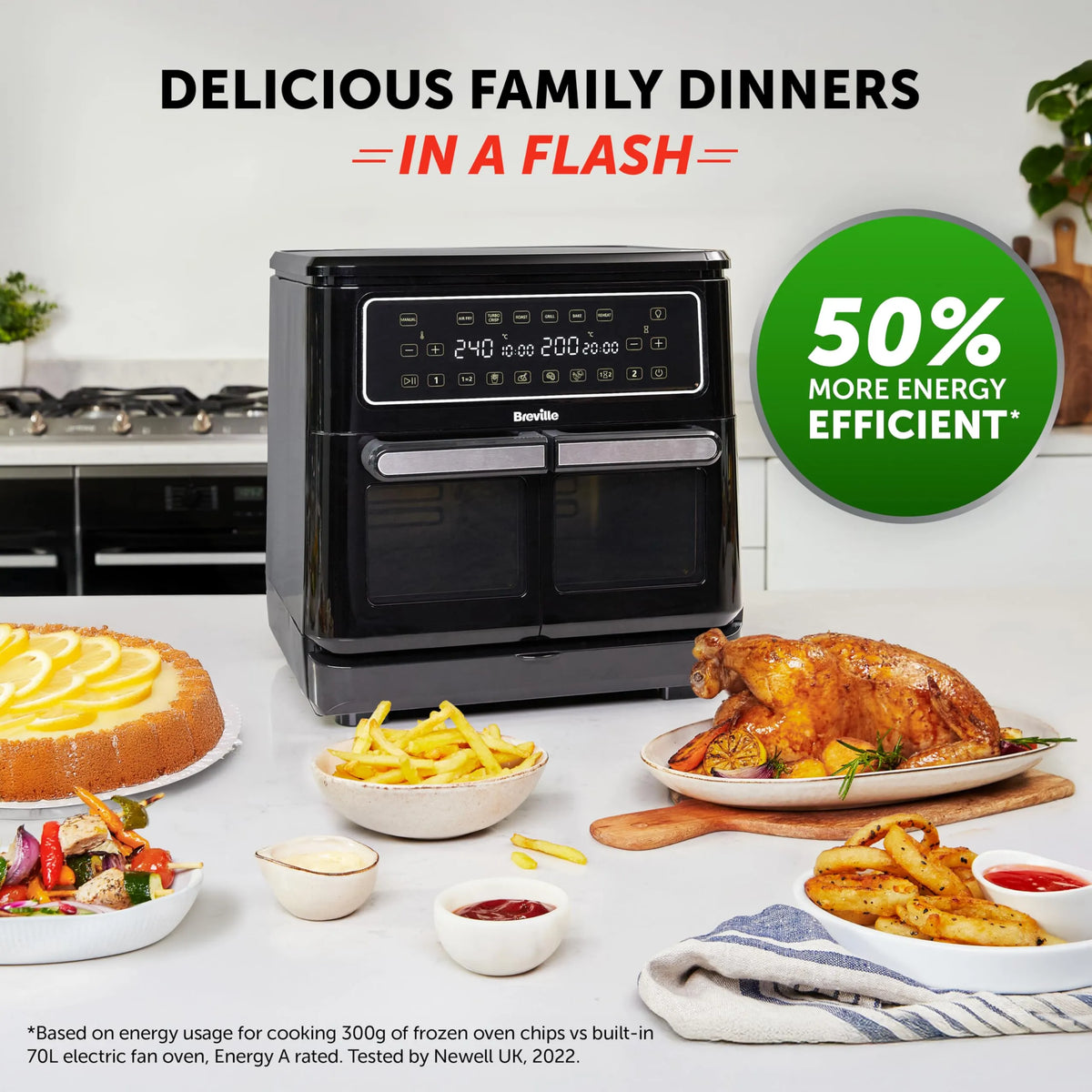 Breville Halo Flexi Dual Air Fryer Oven 11L 2400W