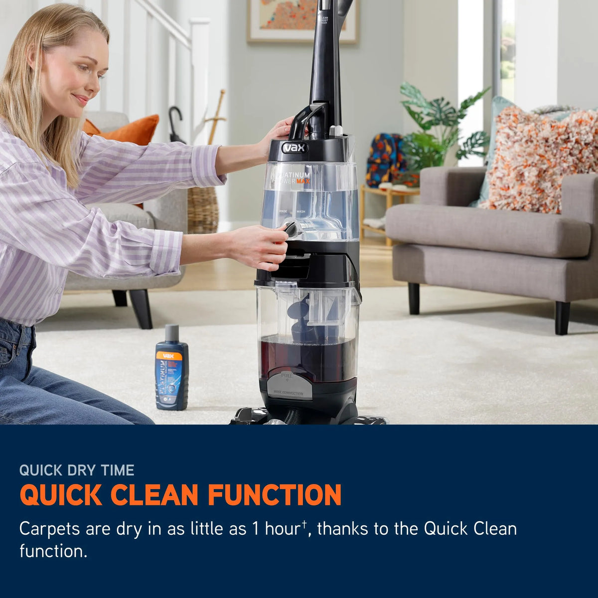 Vax Platinum Power Max Upright Carpet and Upholstery Cleaner
