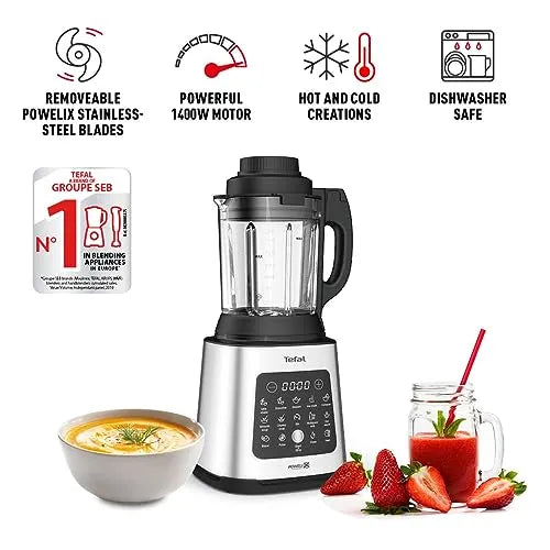 Tefal PerfectMix Cook Blender & Soup Maker 2L, 10 Auto Programs
