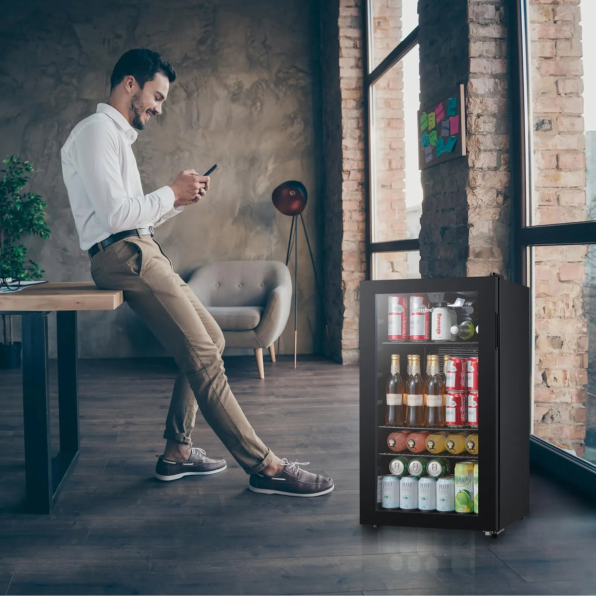 COMFEE' 93L Under Counter Beverage Fridge, Holds Up to 115 Cans