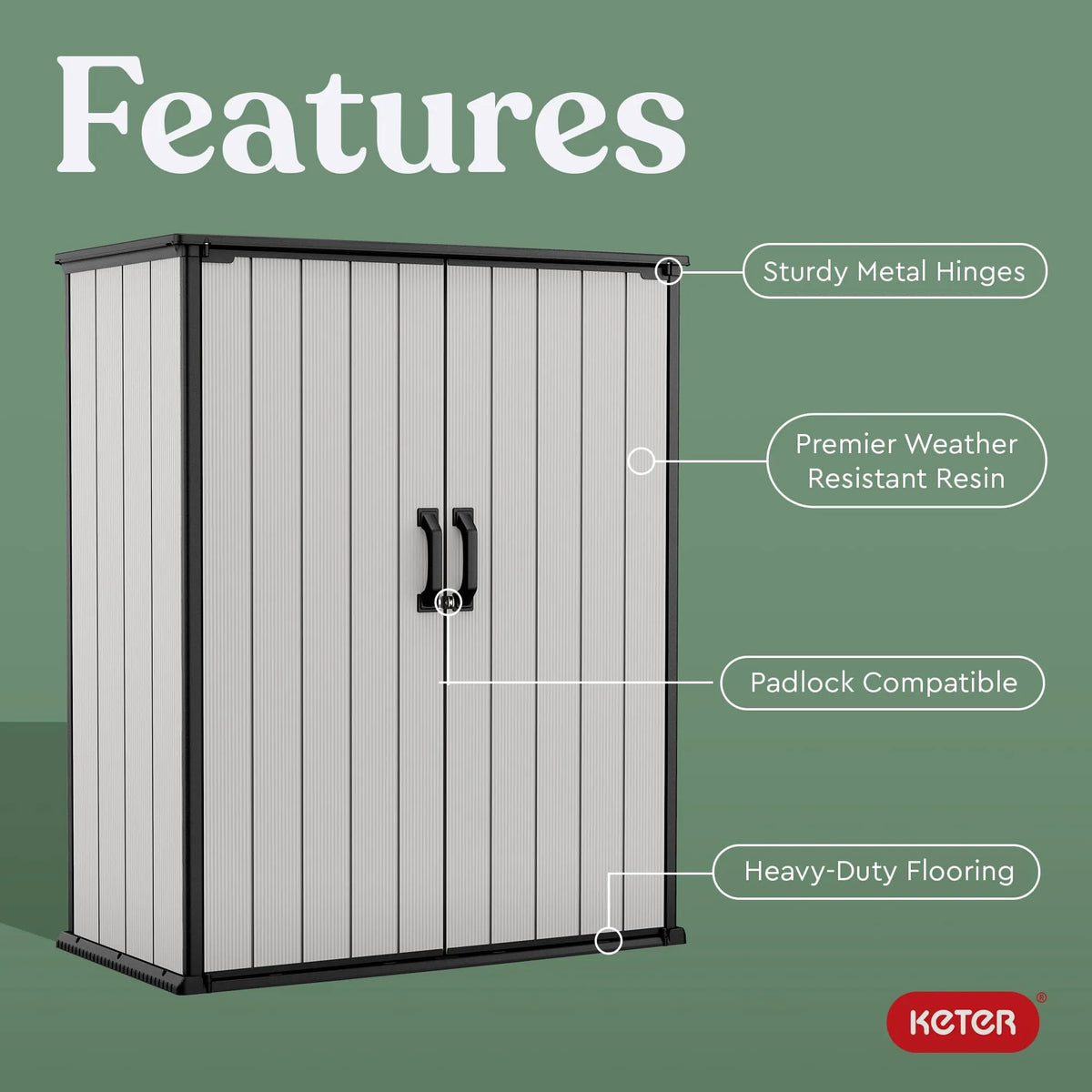 Keter Premier Resin Storage Shed with Shelves