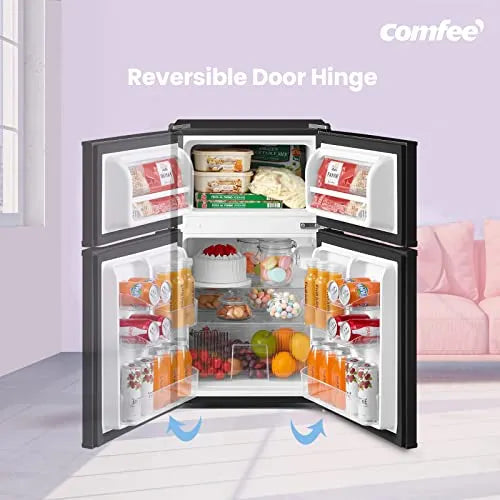 COMFEE' 87L Under Counter Fridge Freezer, Double Door