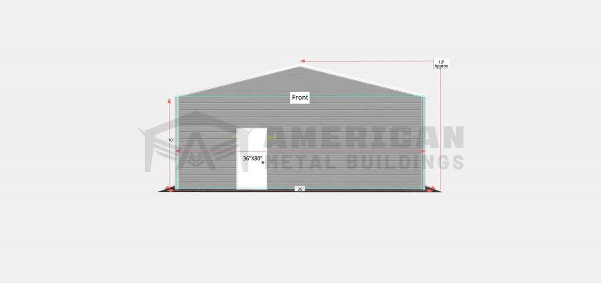 26x36x10 Side Entry Garage
