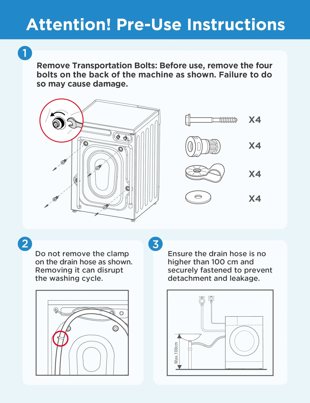 COMFEE' Front Load Washing Machine 6kg 15 Programmes White