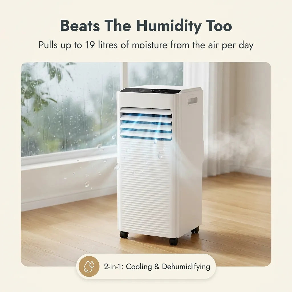 9000 BTU Portable Air Conditioner Dehumidifier Fan