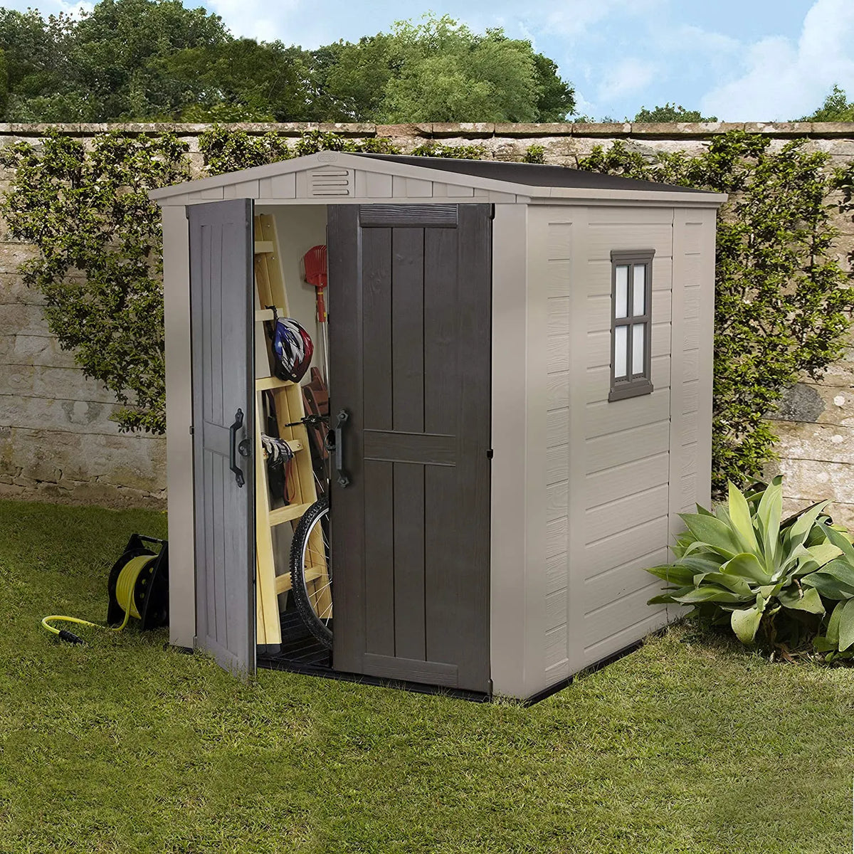 Keter Factor Double Door Plastic Garden Shed