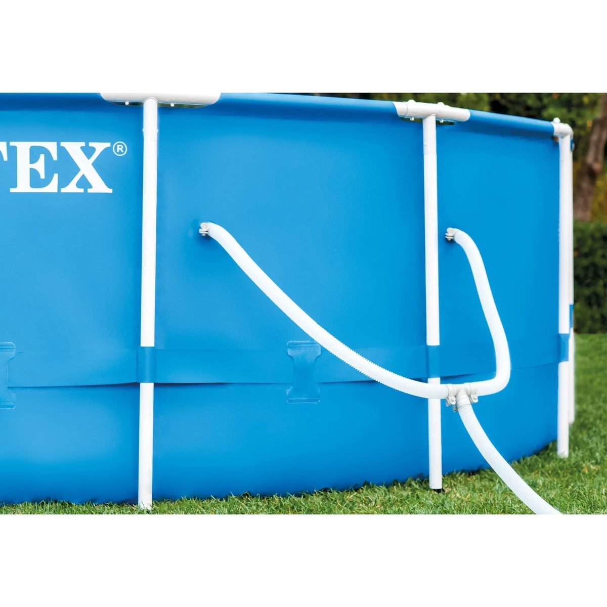 Intex 12’x30″ Swimming Pool w/ Pump, Maintenance Kit (2 Pack) & 12′ Pool Cover