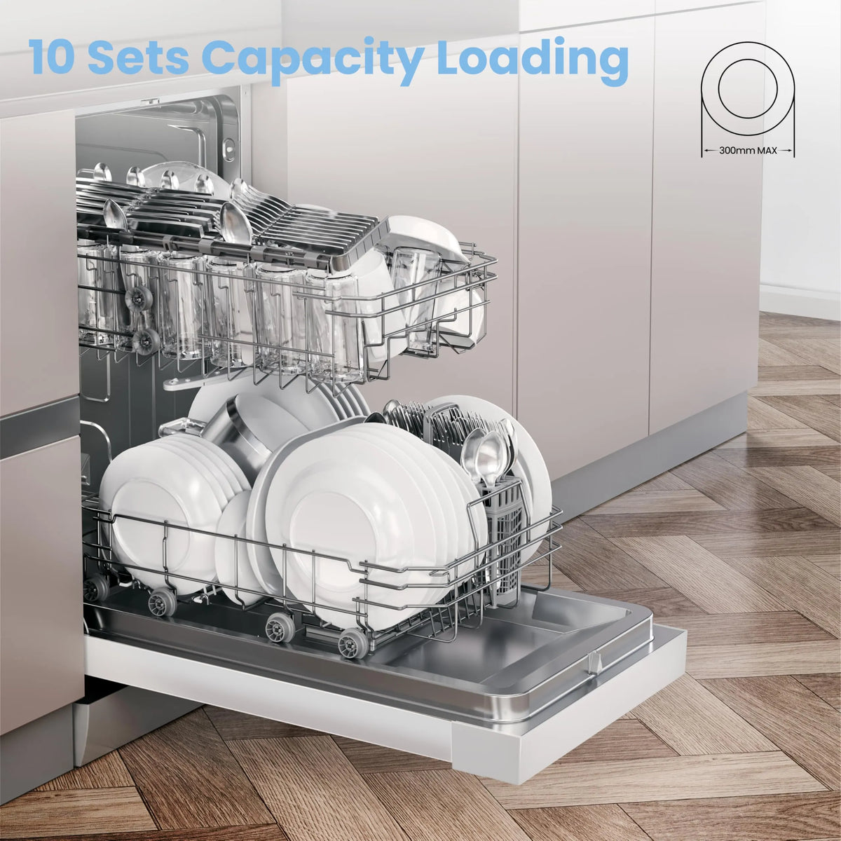 COMFEE' Slimline Dishwasher 45cm 10 Place Settings
