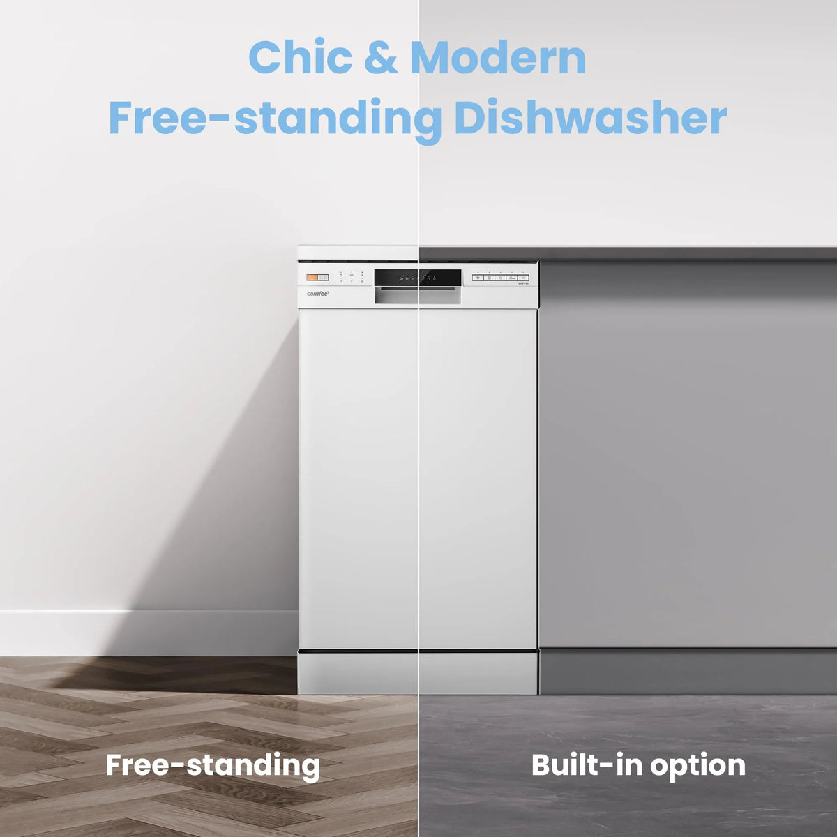 COMFEE' Slimline Dishwasher 45cm 10 Place Settings