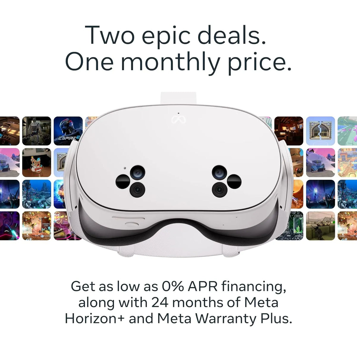 Meta Quest 3S 128GB VR Headset, Wireless, Snapdragon XR2 Gen 2, 2.5βHour Battery, Includes Gorilla Tag Bundle