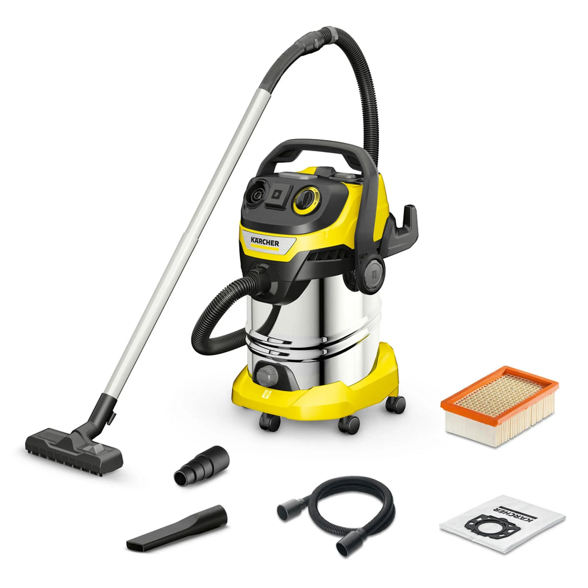 Kärcher WD 6 P Premium Wet and Dry Vacuum Cleaner 1300W Stainless Steel