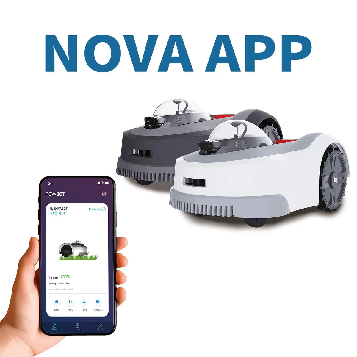 N2000 Robot Lawn Mower Perimeter Wire Free RTK+TOF+Vision Robotic Lawn Mower for 1.50 Acres Cut Height 0.8″-3.5″ Adjustable APP Control AI-Assisted Mapping Virtual Boundaries Multi-Zone
