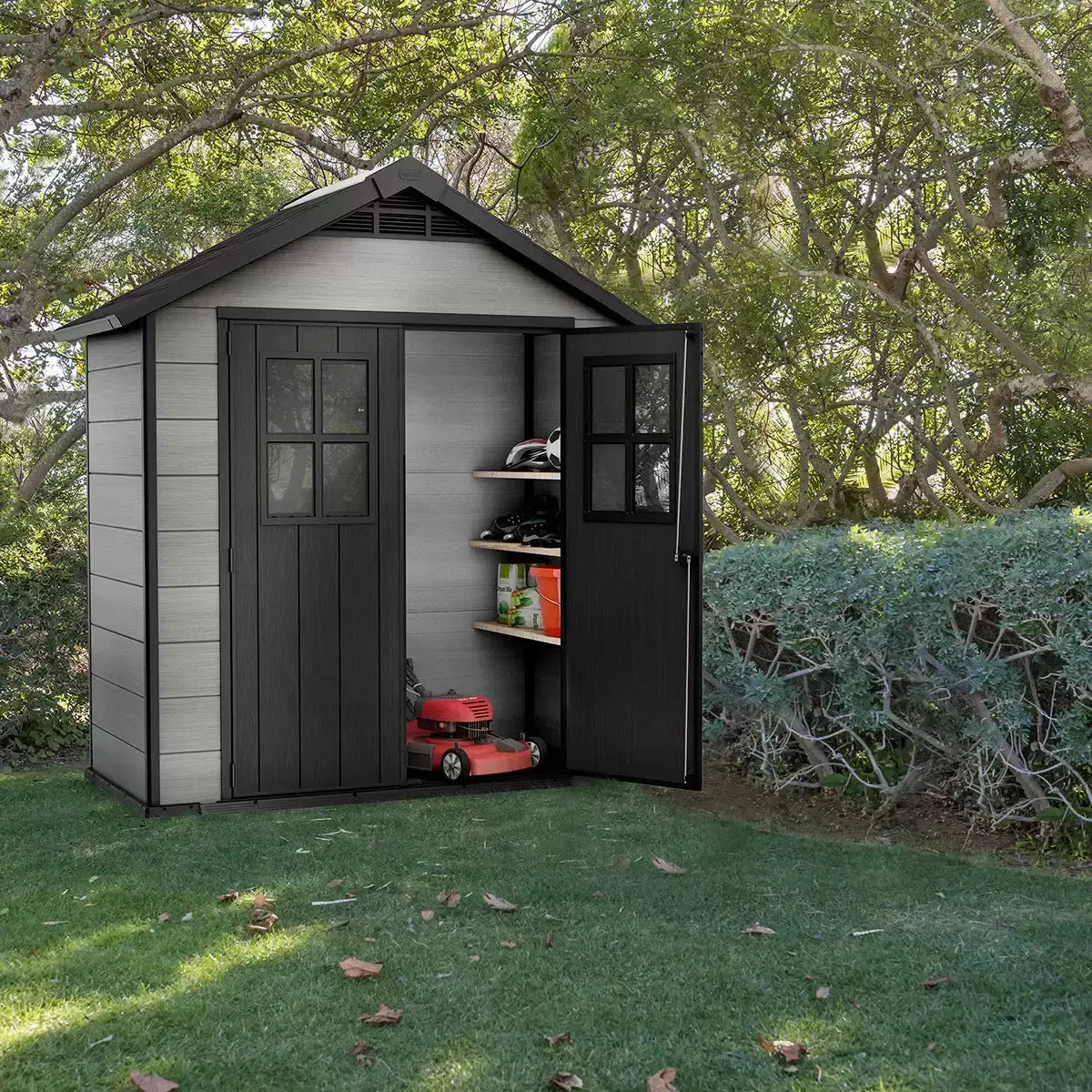 Keter Oakland Resin Garden Shed - Grey