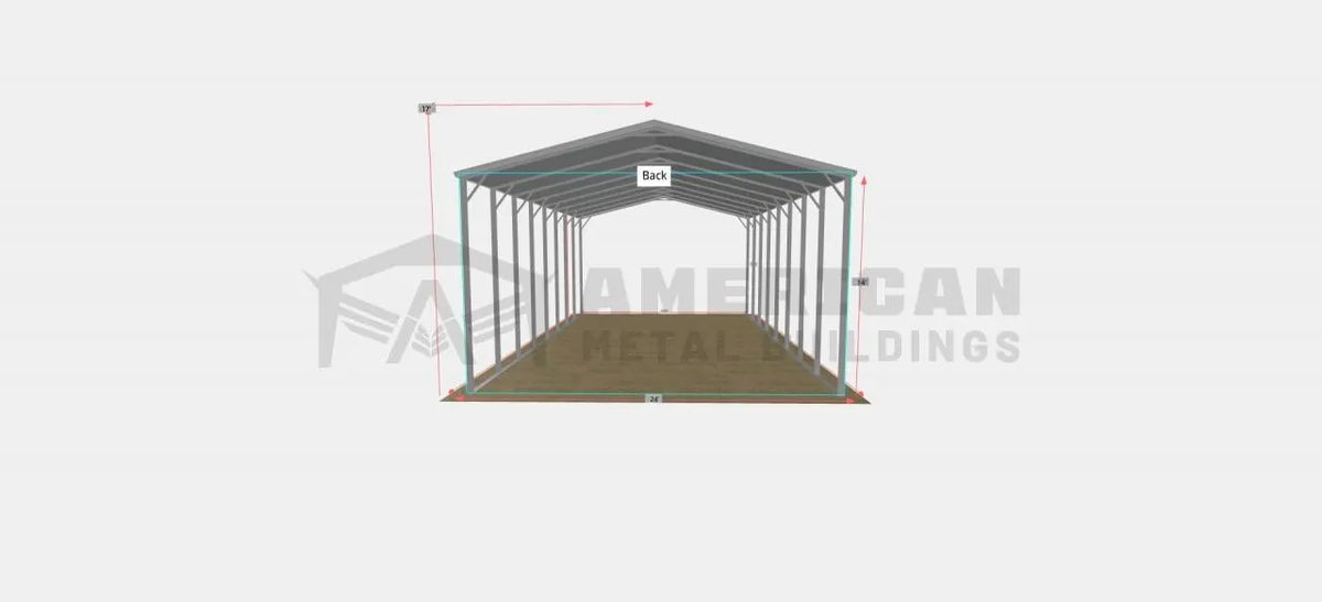 24x40x14 Steel Carport