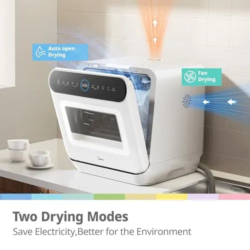 COMFEE' Table Top Dishwasher, 7+3 Programmes, 6L Tank, No Plumbing Required