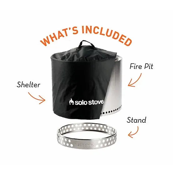 Solo Stove 19.5 in. Bonfire 2.0 Wood-Burning Fire Pit with Stand and Shelter