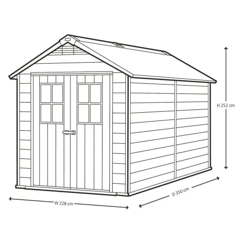 Keter Newton Double Door Plastic Garden Shed