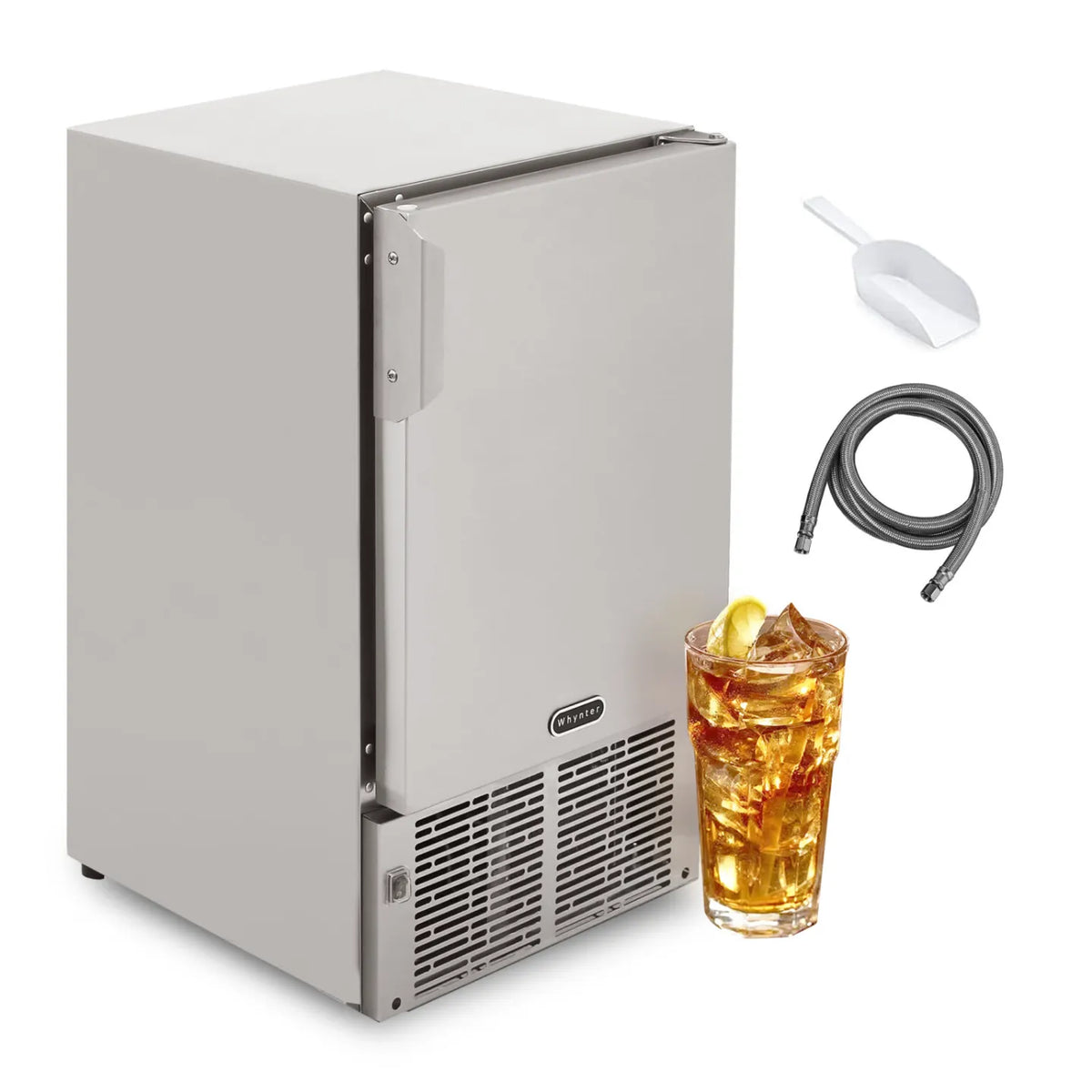 Whynter MIM14231SS 14in 23 lbs Undercounter Automatic Stainless Steel Marine Ice Maker