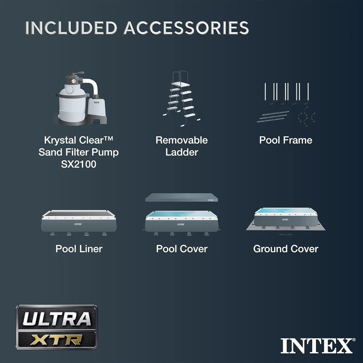 Intex Ultra XTR Rectangular Swimming Pool Set with Pump