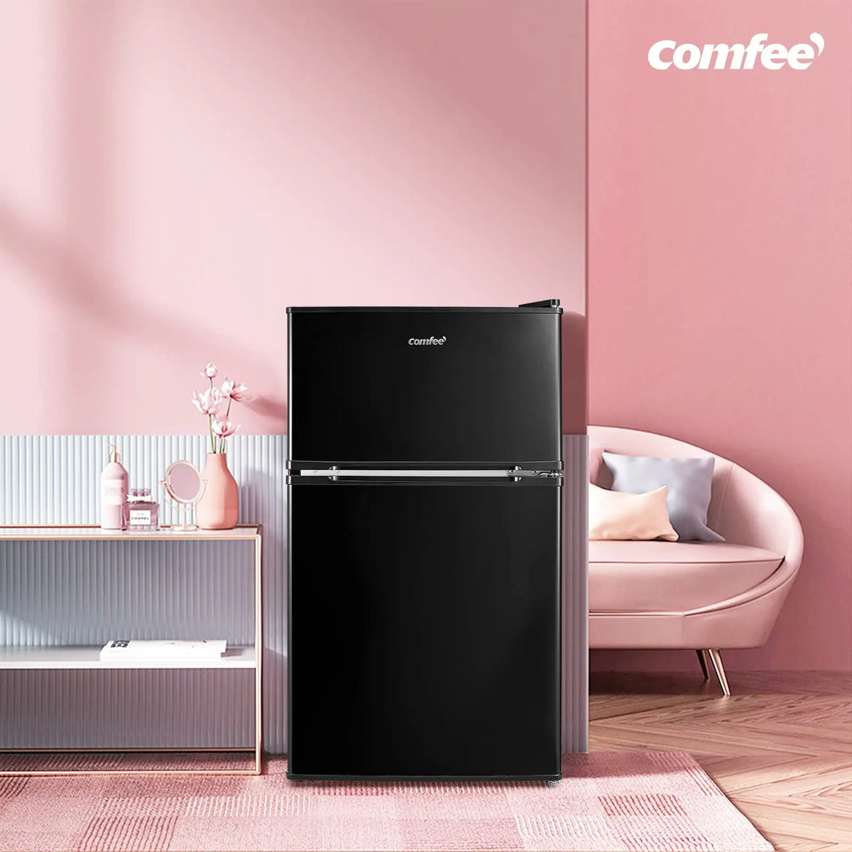 COMFEE' 87L Under Counter Fridge Freezer, Double Door