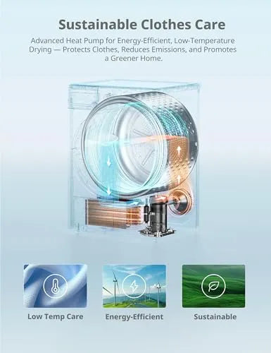 COMFEE' Heat Pump Tumble Dryer 8kg 16 Programmes Class A+