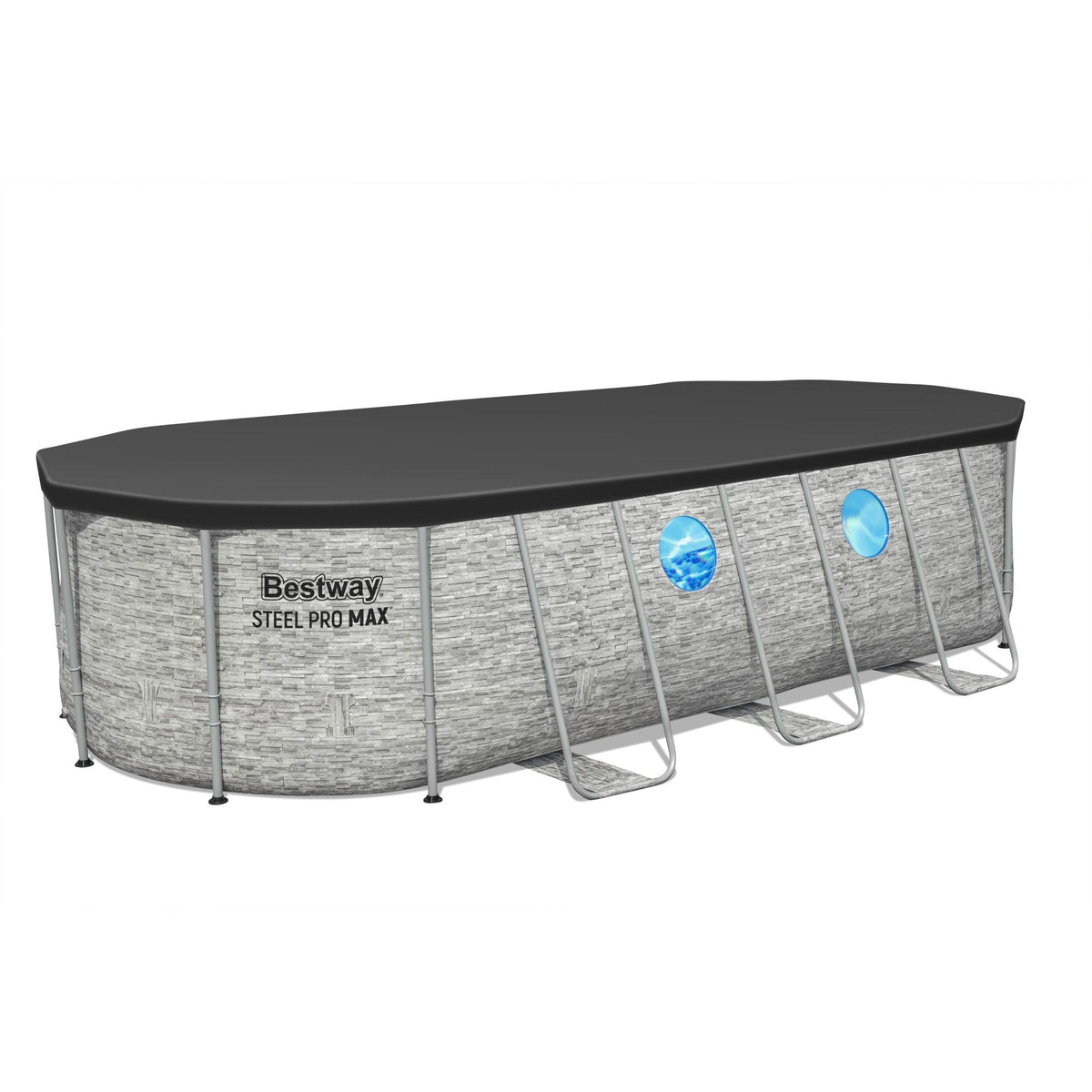 Bestway Power Steel Swim Vista 18′ x 9′ x 48″ Above Ground Swimming Pool Set