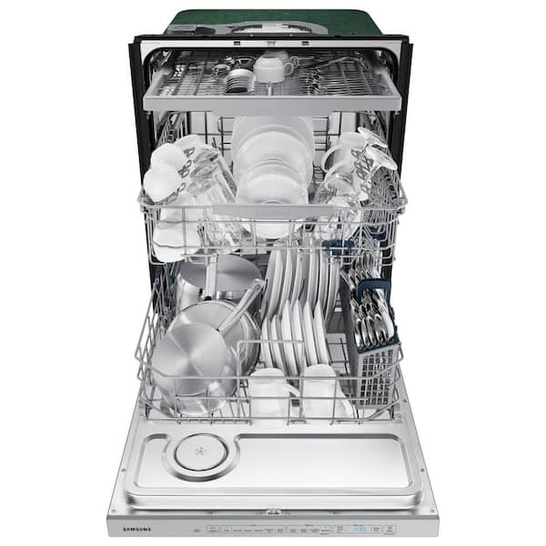 Samsung 24 in. Top Control Tall Tub Dishwasher in Stainless Steel with Stainless Steel Interior Door, 55 dBA