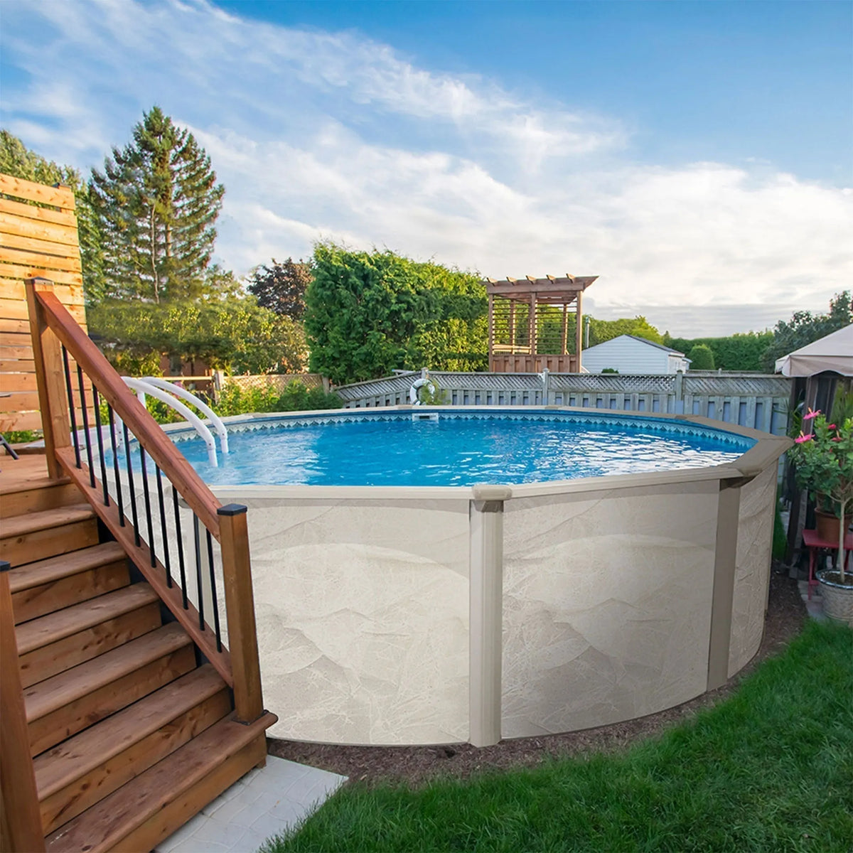 Aquarian Phoenix 21′ x 52″ Steel Frame Above Ground Swimming Pool Kit with Pump