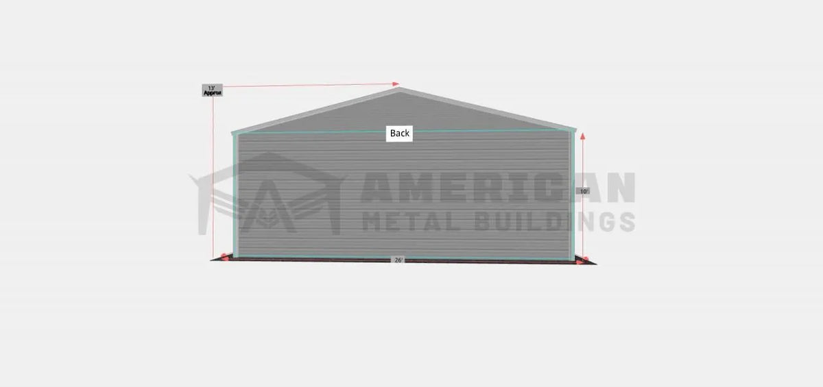 26x36x10 Side Entry Garage