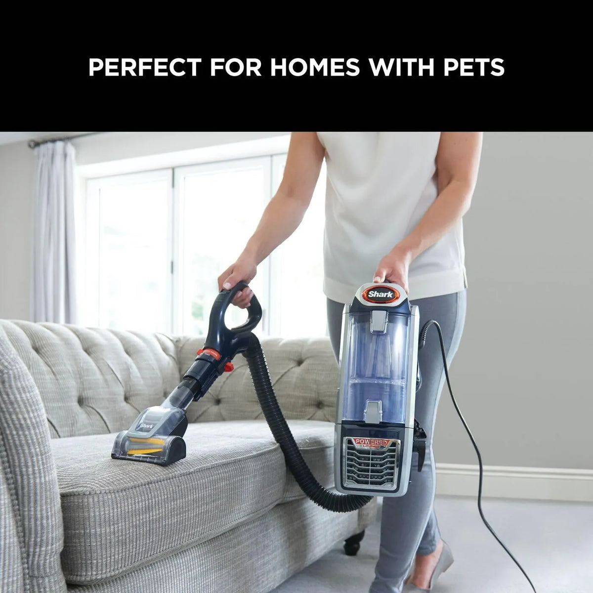 Shark Corded Upright Vacuum Cleaner 0.83L with Anti Hair Wrap Technology, DuoClean, Pet Model