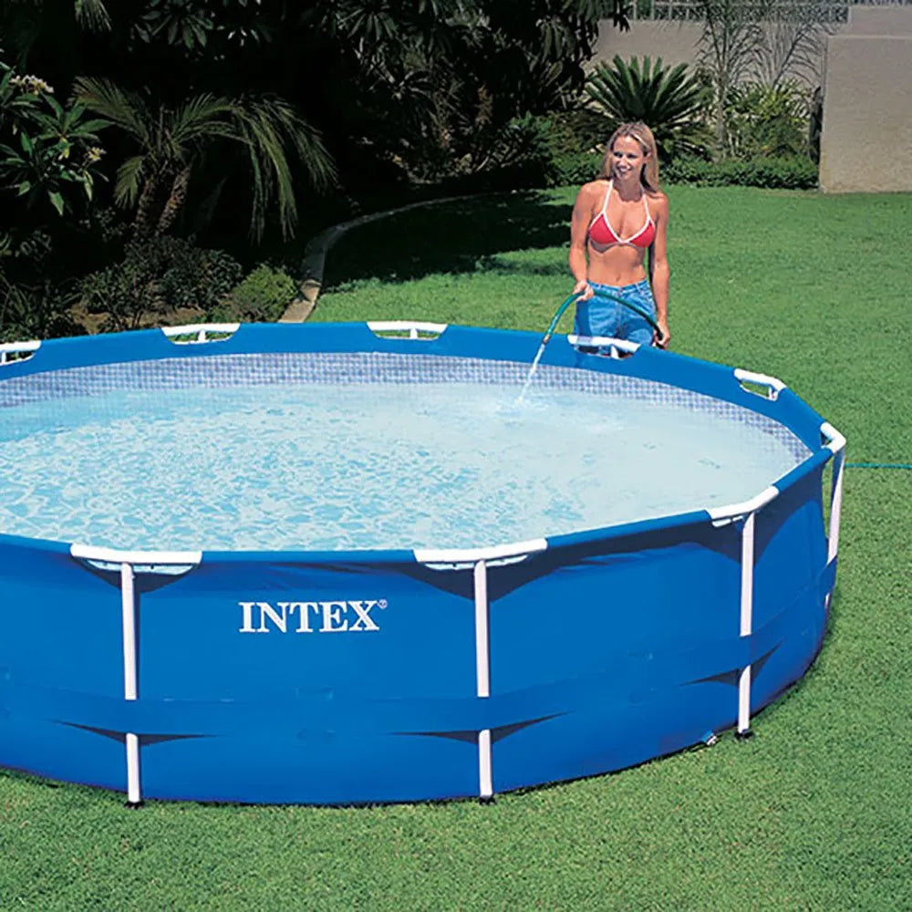 Intex 12’x30″ Swimming Pool w/ Pump, Maintenance Kit (2 Pack) & 12′ Pool Cover