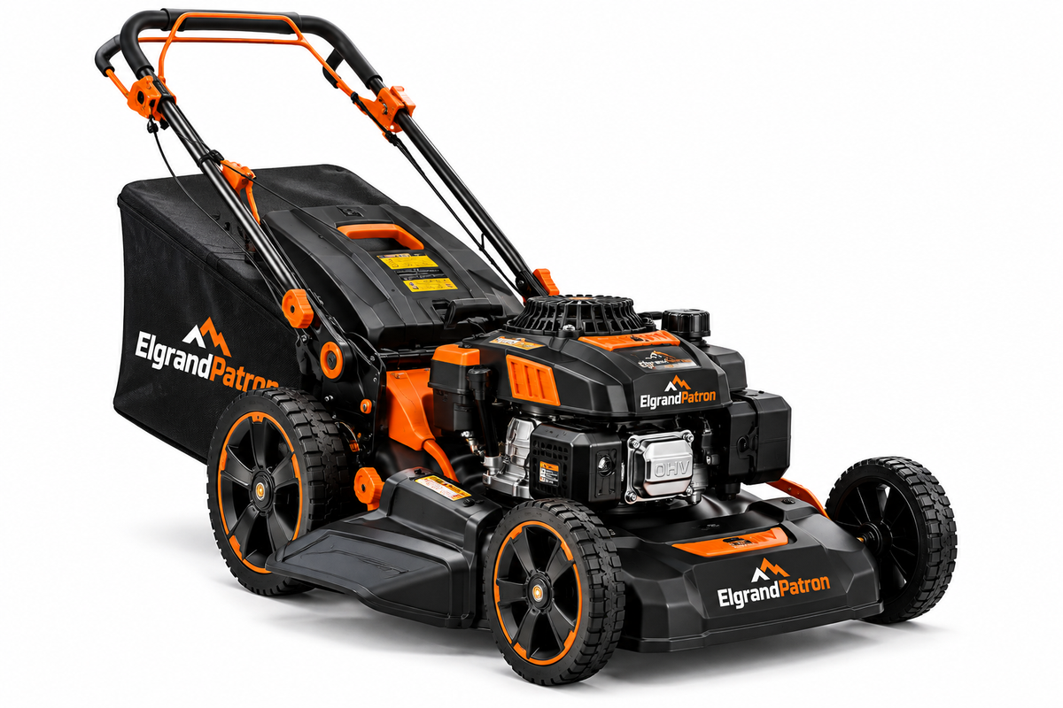 ElgrandPatron PowerCut 21" Gas Lawn Mower – Heavy-Duty Self-Propelled Mower