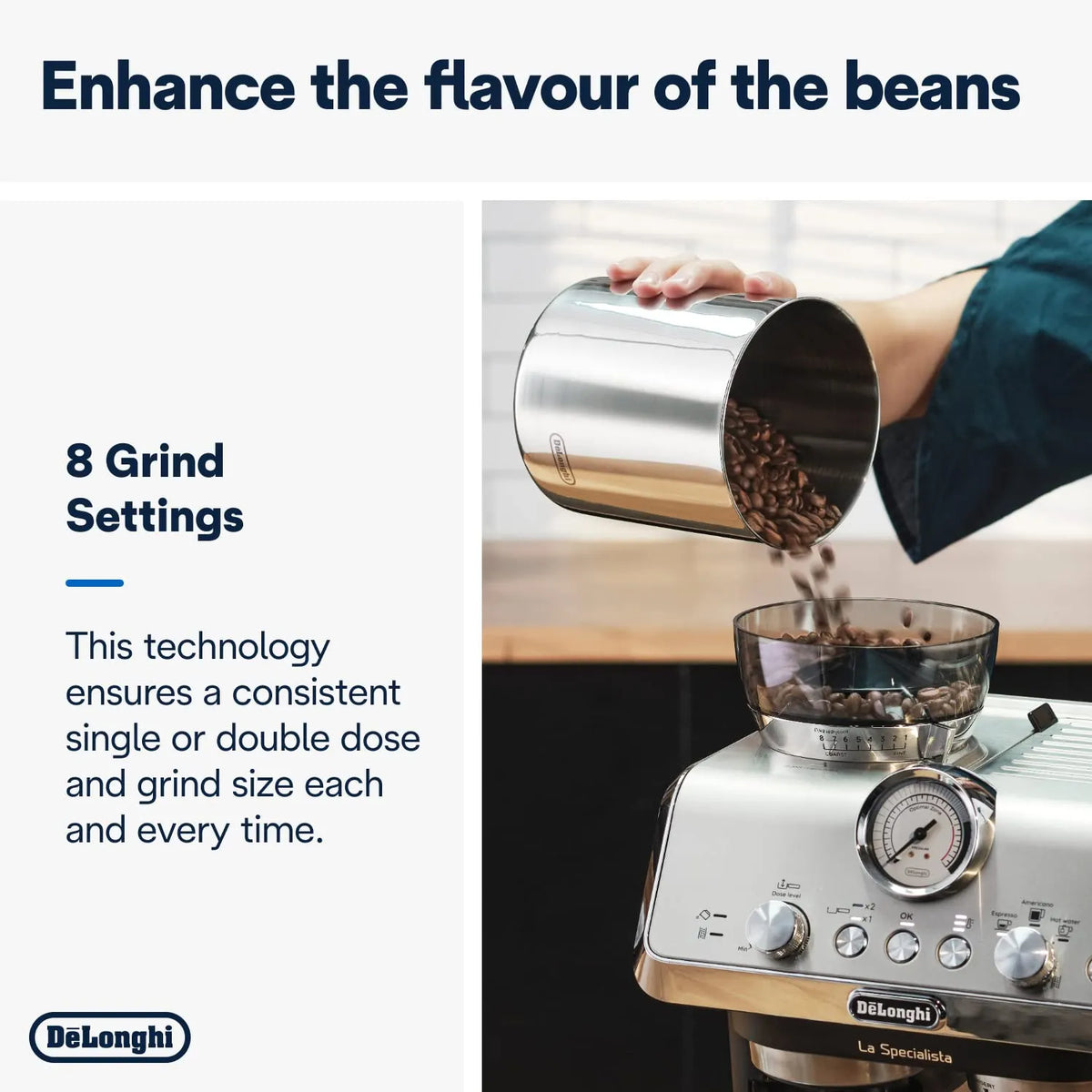 De'Longhi La Specialista Metal Barista Pump Espresso Machine