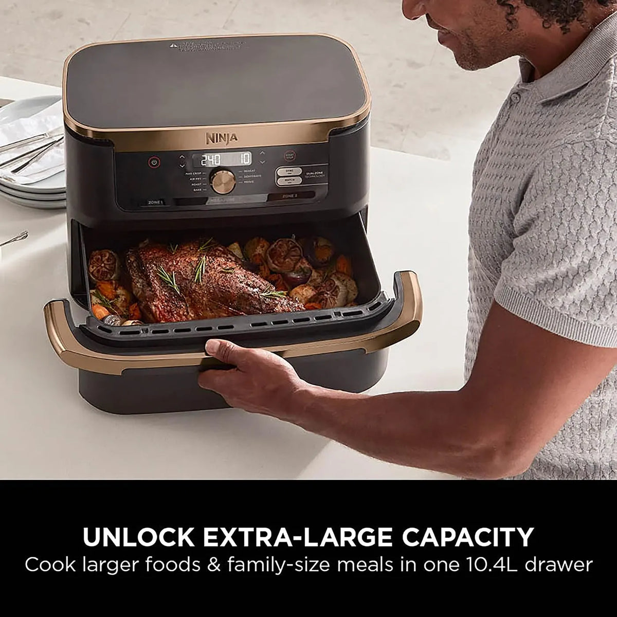Ninja Foodi FlexDrawer Dual Air Fryer 10.4L 7-in-1