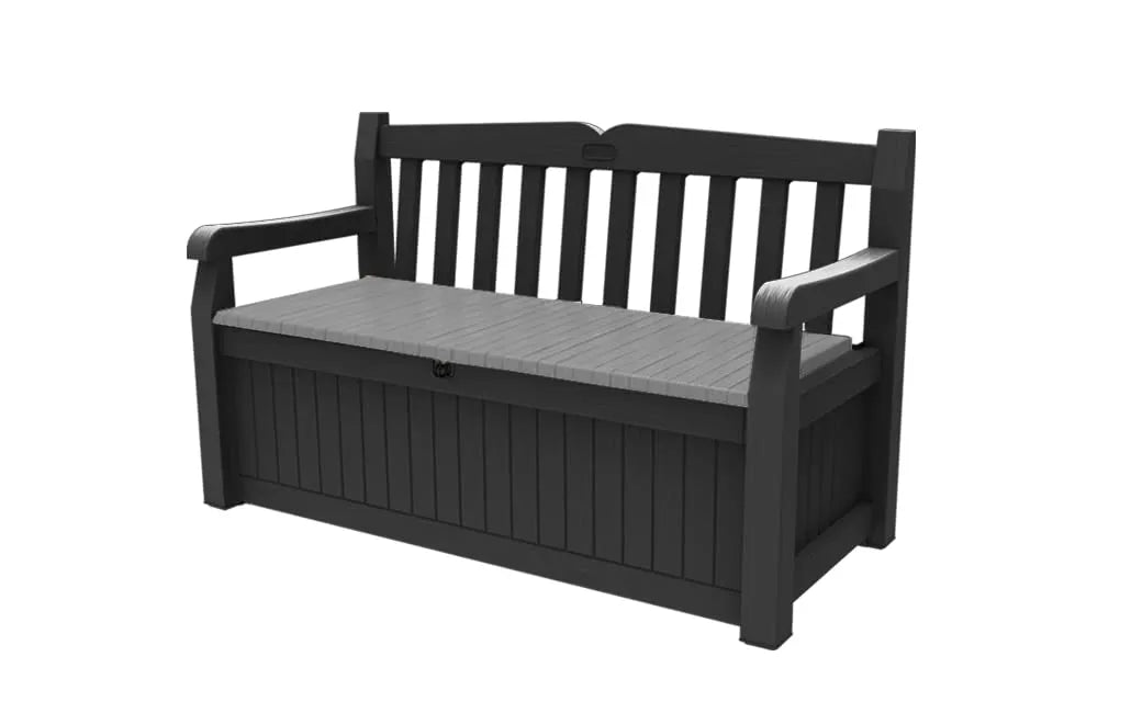 Keter Eden 265L Garden Storage Bench - Graphite/Light Grey