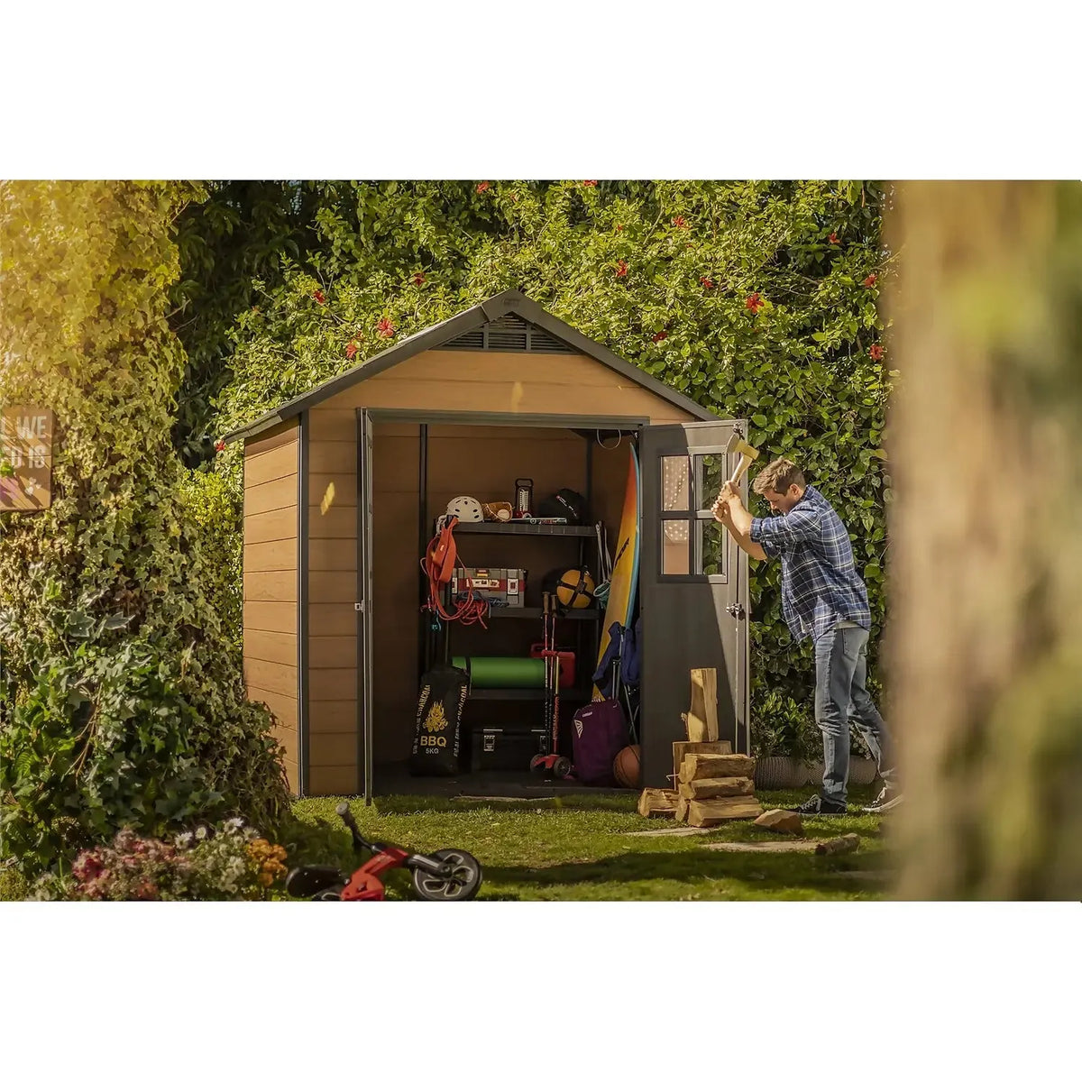 Keter Newton Double Door Plastic Garden Shed