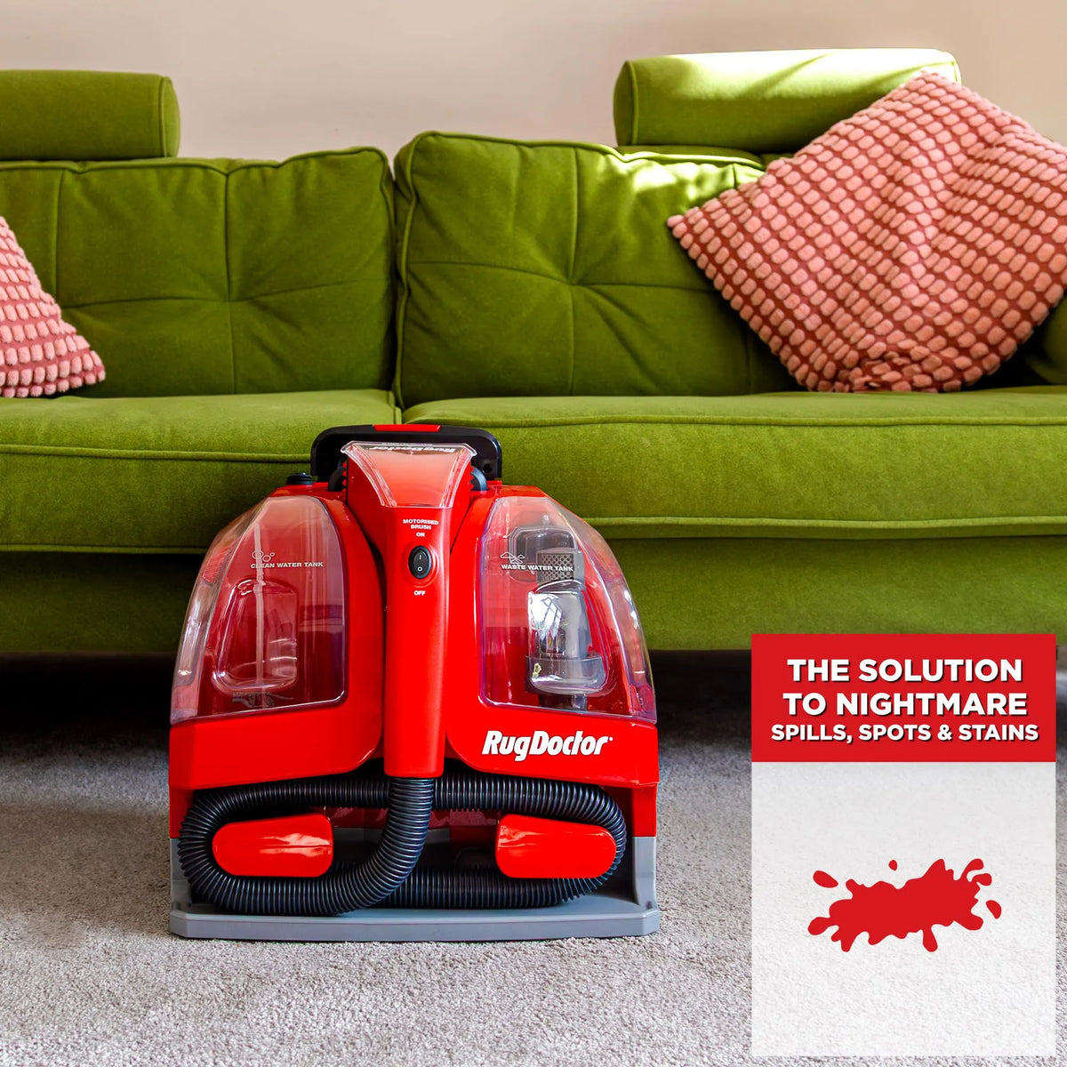 Rug Doctor Portable Spot Cleaner 1100W 1.9L Red/Black