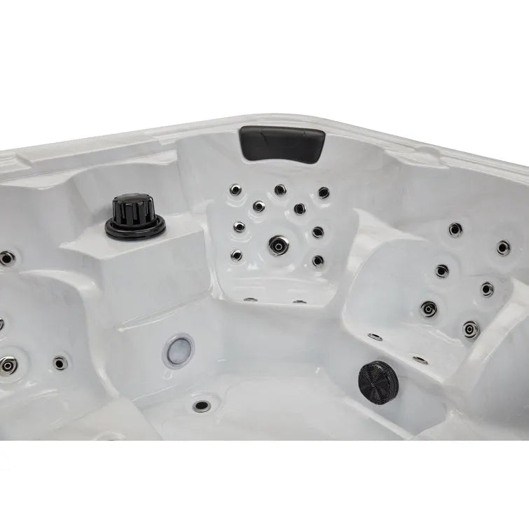 Luxury Spas 61 – Jet Acrylic Square Hot Tub with Ozonator in Gray