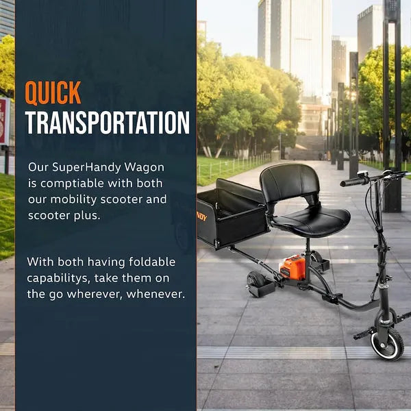 SuperHandy Lightweight Scooter Cargo Trailer GUT157 155 lbs Capacity