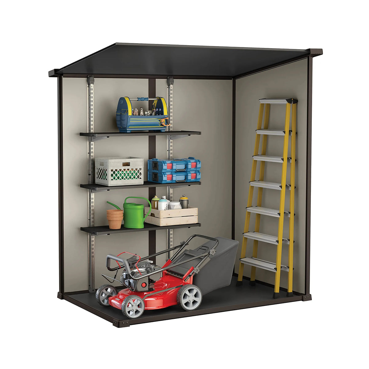 Keter Manor Single Door Garden Shed - Wood Effect Beige