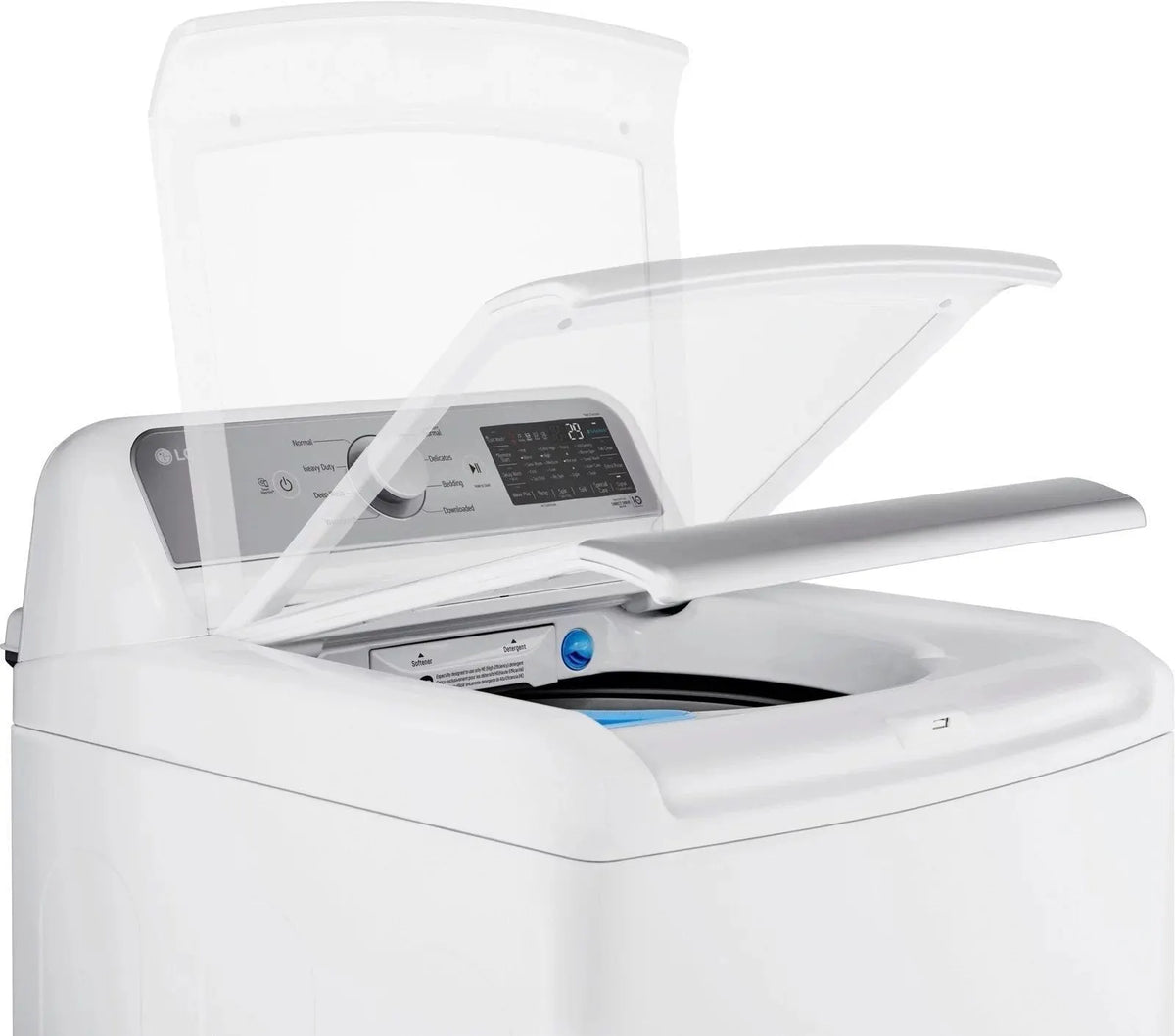 LG – 5.5 Cu. Ft. Smart Top Load Washer with TurboWash3D – White