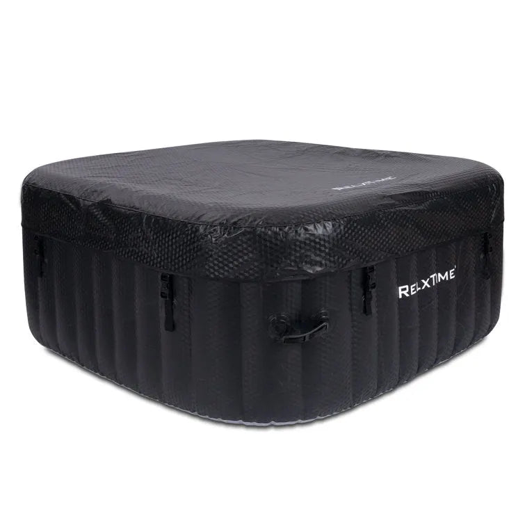 ZACHVO 120 Volt 3 – Person 120 – Jet Square Inflatable Hot Tub in Black