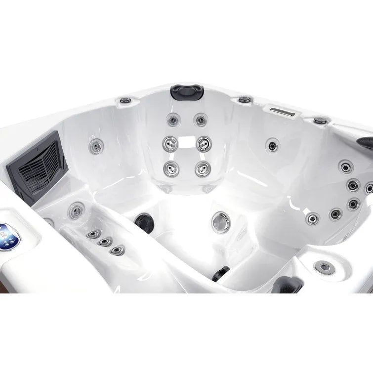 Luxuria Spas 220 Volt 6 – Person 55 – Jet Square Plug & Play Hot Tub with Ozonator